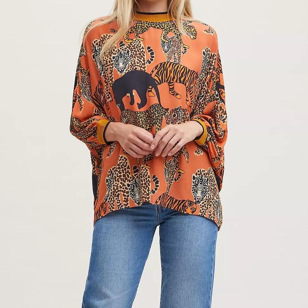 Zaniya Menagerie Top from Anthropologie long sleeve size women's medium